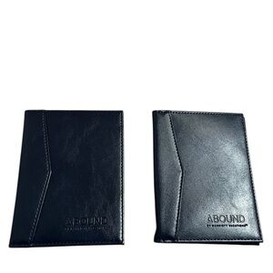 Set of 2 Passport Cover Abound by Marriott Vacations Navy Blue Leather